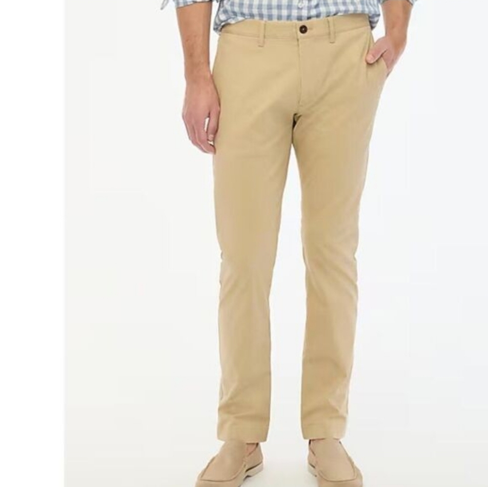 J crew Flex Slim 30x 30 British khaki Slim-fit TruTemp365® chino pant BZ109 Tan